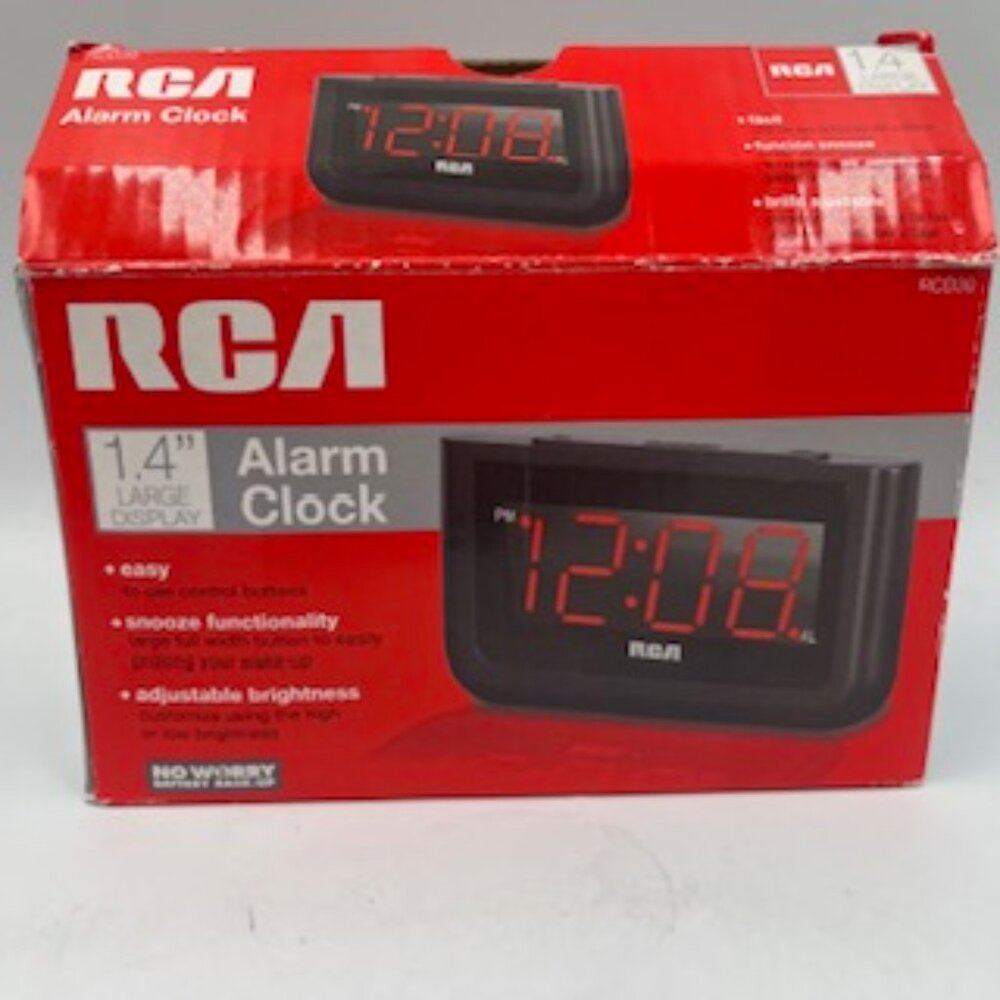 NEW RCA Digital Alarm Clock large LED Red display NIB